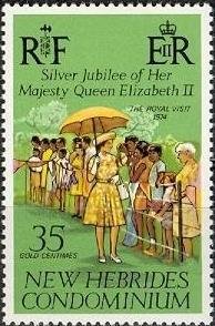 Queen Elisabeth II. In the New Hebrides