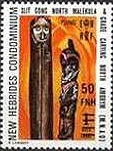 Stamp, Former Issue with Overprint of New Currency and Value, Vanuatu,  , Birds
