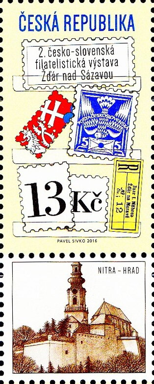 Collage with stamp Dove 5h
