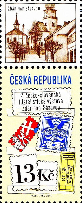 Collage with stamp Dove 5h