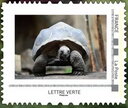 Stamp, Aldabara Giant Tortoise (Aldabarachelys gigantea), France,  , Animals (Fauna), Reptiles