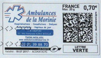 Stamp, Ambulances de la Morine, France,  , Healthcare, Vehicles