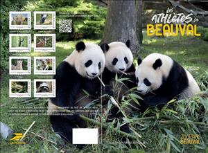Souvenir Sheet, Beauval Athletes, France,  , Animals (Fauna), Birds, Elephants, Koalas, Monkeys, Pandas, Reptiles, Zoos