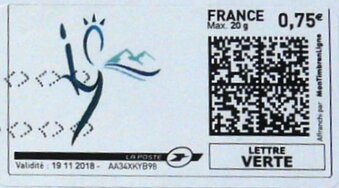 Stamp, Blue Notaire logo, France,  , Lawyers - Advocates, Logos