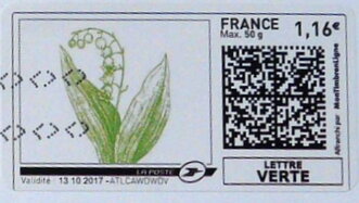 Stamp, Lily of the Valley 2, France,  , Flowers, Plants (Flora)