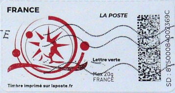 Stamp, Notaire Red Logo, France,  , Lawyers - Advocates, Logos