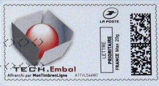 Stamp, Tech Embal, France,  , Geometric Shapes, Industry, Logos