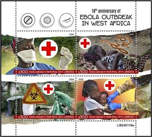 Mini Sheet, 10th Anniversary of Ebola Outbreak in West Africa, Liberia,  , Diseases, Healthcare
