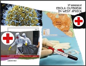 Souvenir Sheet, Ebola Outbreak in West Africa, Liberia,  , Diseases, Healthcare