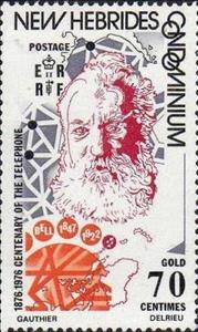 Stamp, A. G. Bell, Inventor of the telephone, Vanuatu,  , Изобретатели