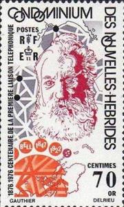 Stamp, A. G. Bell, Inventor of the telephone, Vanuatu,  , Изобретатели