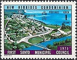Stamp, Aerial View of Santo, Vanuatu,  , Landscapes