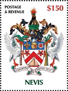 Stamp, Coat of Arms of Saint Kitts & Nevis, Nevis,  , Coats of Arms