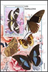 Souvenir Sheet, Dismorphia eunoe eunoe, Niger,  , Butterflies and Moths, Insects