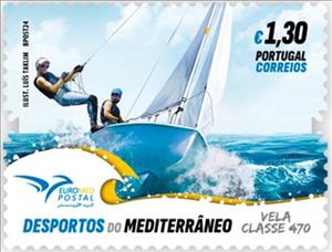 Stamp, Sailing - Vela Class 470, Portugal,  , Euromed, Sailing