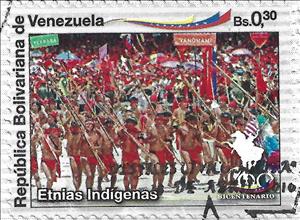 Stamp, Military Parade, Indigenous People, Venezuela,  , Anniversaries and Jubilees, Native Americans (Indians)