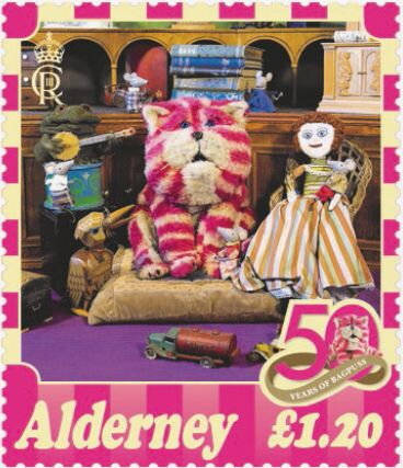 Bagpuss with Madeleine and his friends