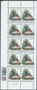 Mini Sheet, Black-necked Grebe (Podiceps nigricollis), Belgium,  , Animals (Fauna), Birds