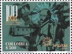 Stamp, Jesuits in Colombia, Centenary, Colombia,  , Clergy