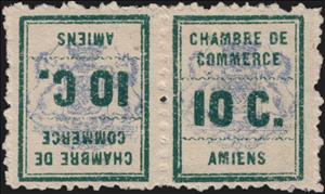 Tete-Beche, Amiens Chamber of Commerce on the postal strike, France,  , Numbers