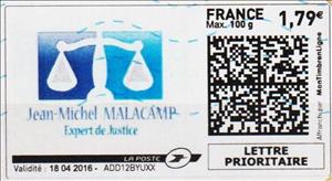 Stamp, Jean Michel Malacamp Expert de Justice, France,  , Lawyers - Advocates