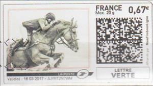 Stamp, Show Jumping, France,  , Animals (Fauna), Equestrianism and horse riding, Horses, Mammals, Sports