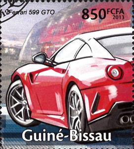 Stamp, 25th Anniversary of the Death of Enzo Ferrari, Guinea-Bissau,  , Automobile Industry, Famous People