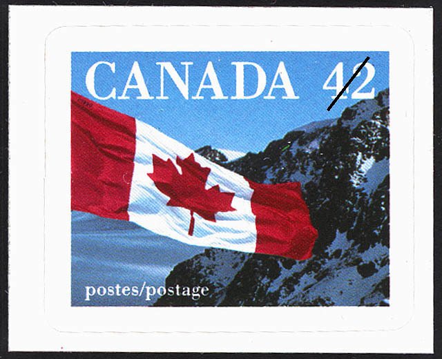 The Canadian Flag and Mountains