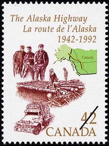 Stamp, The Alaska Highway, 1942-1992, Canada,  