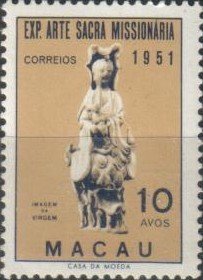Stamp, Statue, Macau,  , Art