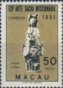 Stamp, Statue, Macau,  , Art