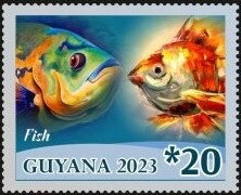 Stamp, Fish, Guyana,  , Fishes