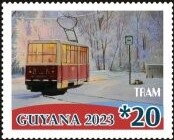 Stamp, Trams, Guyana,  , Public Transport, Transport