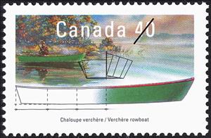 Stamp, Verchère Rowboat, Canada,  
