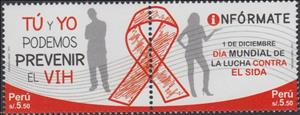 Se-tenant, Aids Prevention, Peru,  , AIDS