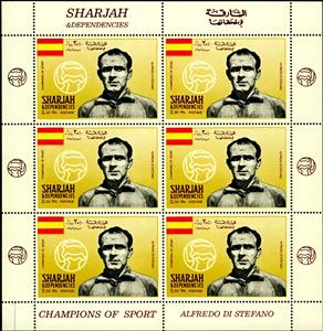 Full Pane, Alfredo Stéfano Di Stéfano Laulhe (1926-2014), Sharjah,  , Flags, Football (Soccer), Men, Sports