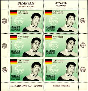 Full Pane, Friedrich „Fritz“ Walter (1920-2002), Sharjah,  , Football (Soccer), Sports