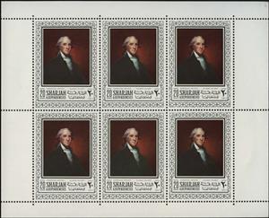 Full Pane, George Washington, by Gilbert Stuart, Sharjah,  , Heads of State, Paintings