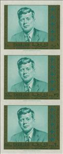 Se-tenant, John Fitzgerald Kennedy, Sharjah,  , Famous People, Heads of State, Politicians