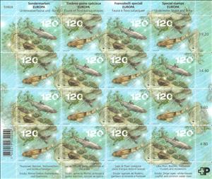 Full Pane, Underwater Fauna and Flora, Switzerland,  , Animals (Fauna), C.E.P.T. / Europe, Fishes, Shells