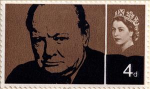 Stamp, Sir Winston Churchill - Reprint, United Kingdom of Great Britain & Northern Ireland,  , Anniversaries and Jubilees, Authors, Commemoration, Famous People, Literary People (Poets and Writers), Nobel Laureates, Second World War