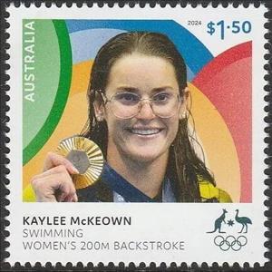Stamp, Kaylee McKeown, 200m Backstroke, Australia,  , Athletes, Olympic Games, Sports, Swimming, Women