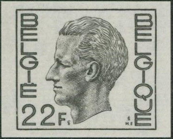 King Baudouin Type "Elström" - 22 Fr. Black