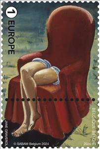 Stamp, The Procession of Orpheus by Jane Graverol, Belgium,  , Art