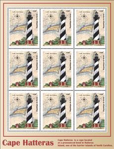 Mini Sheet, Cape Hatteras Lighthouse, Benin,  , Lighthouses