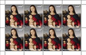 Mini Sheet, Paintings by Raphael, Benin,  , Painters, Paintings