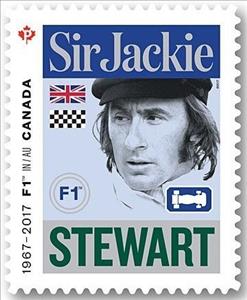 Stamp, Sir Jackie Stewart, Canada,  , Cars, Famous People, Flags, Formula One, Motor Racing, Racing Cars, Sports, Vehicles