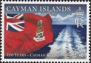 Stamp, Cayman Islands Ship Registry, 120 Years, Cayman Islands,  , Flags