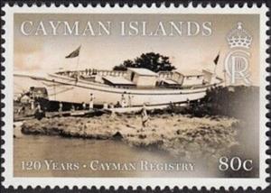 Stamp, Cayman Islands Ship Registry, 120 Years, Cayman Islands,  , Ships
