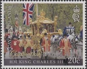 Stamp, Coronation of King Charles III, Cayman Islands,  , Royalty